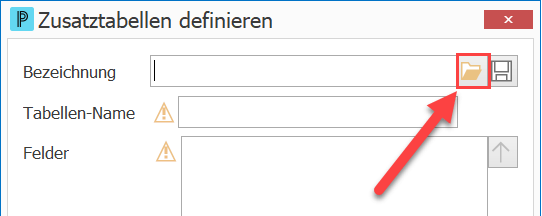 Zusatztabelle importieren